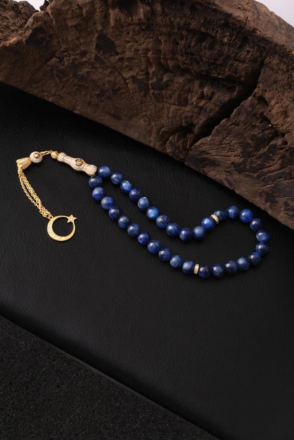 33'lü Kyanit Taşı Tesbih (925 Ayar Gümüş) AAA - Image 1