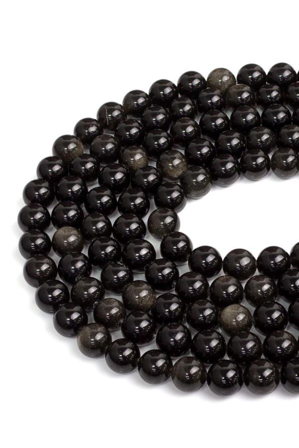 10 MM Gold Obsidyen Taşı Dizi - Image 1