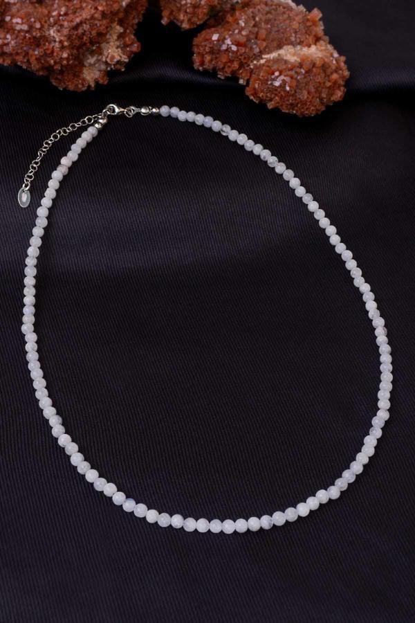 Ay Taşı Kolye ( 925 Ayar Gümüş Aparatlı ) - Image 1