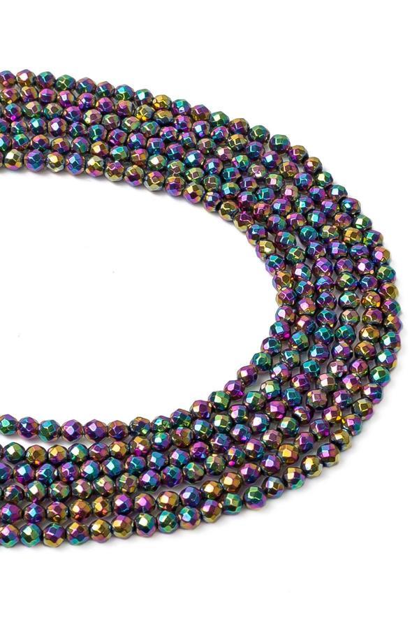 3 MM Renkli Faset Kesim Hematit Taşı Dizi - Image 1