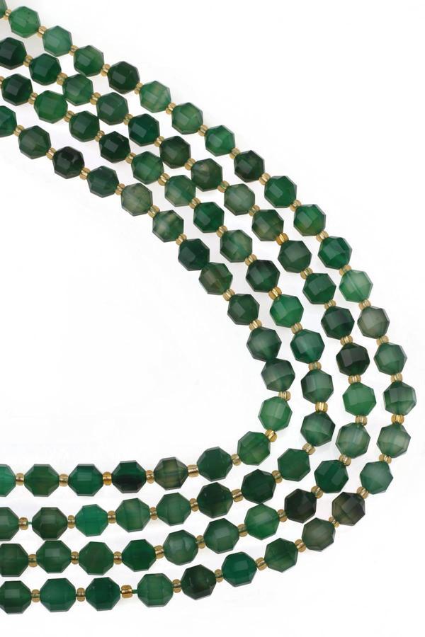 8X6 MM Yeşil Akik Taşı Dizi - DZ3743 - Image 1