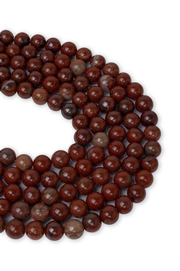 8 MM Kırmızı Jasper Taşı Dizi - Image 1