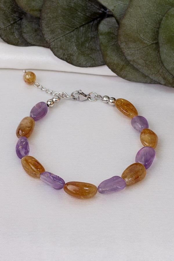 Ametist ve Sitrin Taşı Bileklik - Image 1