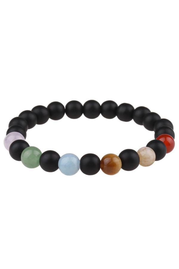 Başarı Odaklanma Bilekliği Ametist-Aventurin-Akuamarin-Kaplangözü-Sitrin-Akik-Oniks Doğal Taşlardan Tasarlanmış Bileklik - Image 1