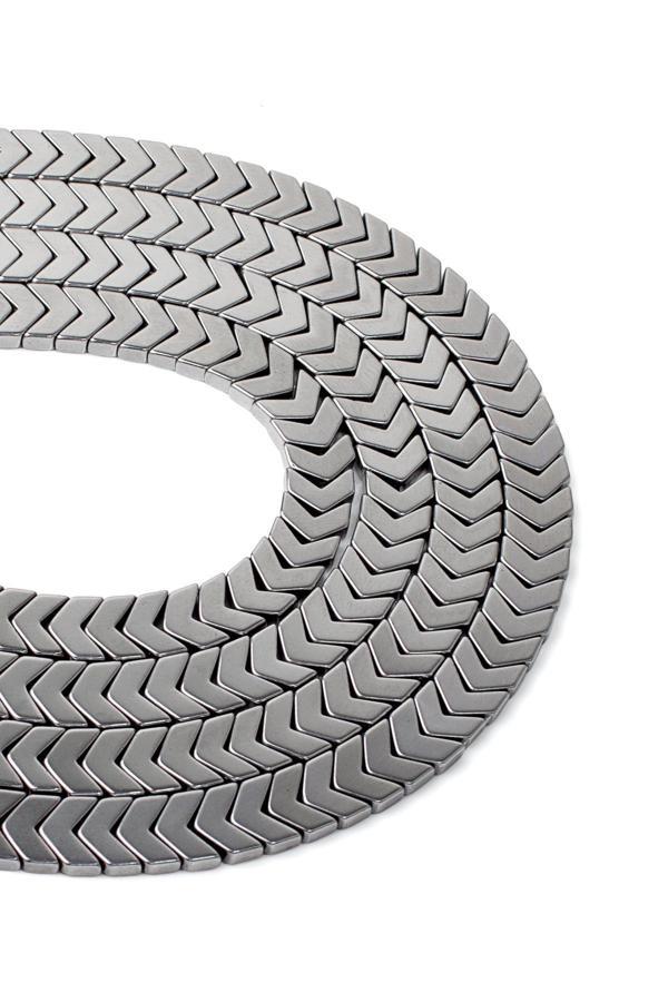 8X3 MM Gümüş Renkli Çavuş Hematit Taşı Dizi - Image 1