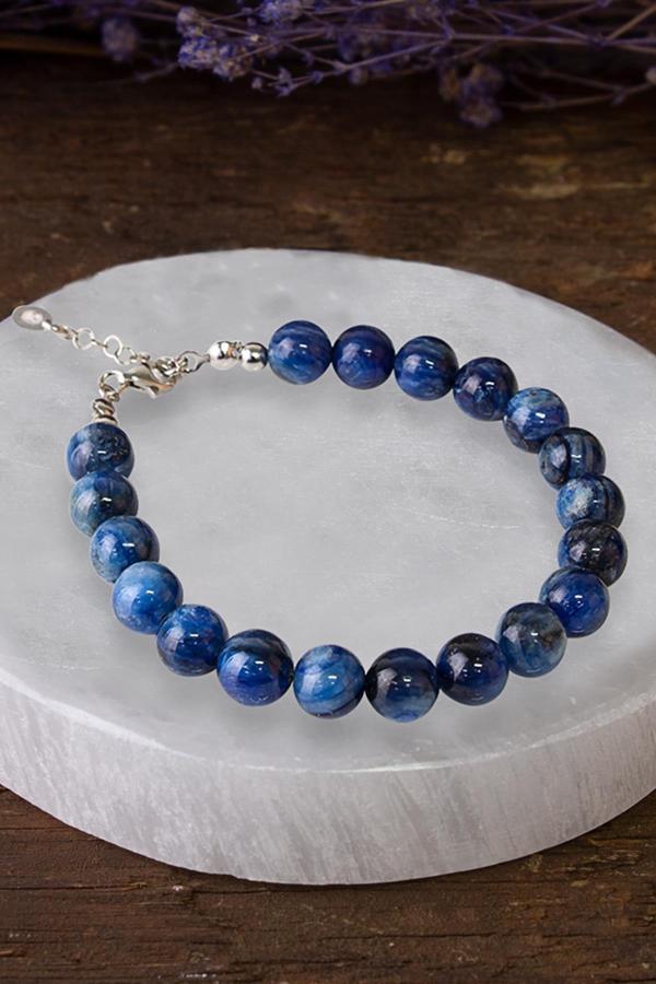 Kyanit Taşlı Doğal Taş Bileklik (925 Ayar Gümüş Aparatlı ) - Image 1