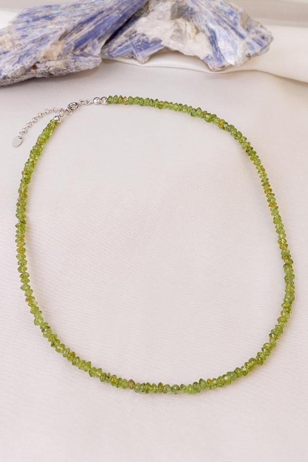 Peridot Taşı (Zebercet) Kolye ( 925 Ayar Gümüş Aparatlı ) - Image 1