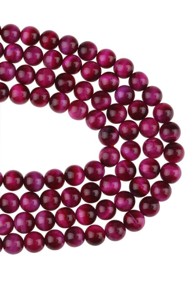 8 MM Pembe Kaplangözü Taşı Dizi - DZ3931-P - Image 1