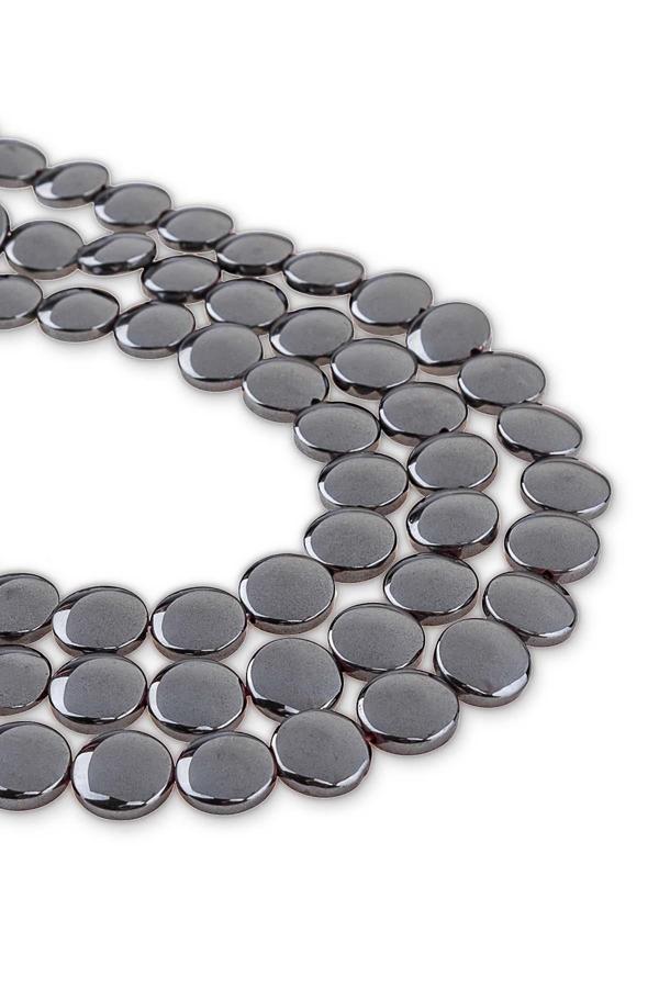 10 MM Yassı Hematit Doğal Taş Dizi - Image 1