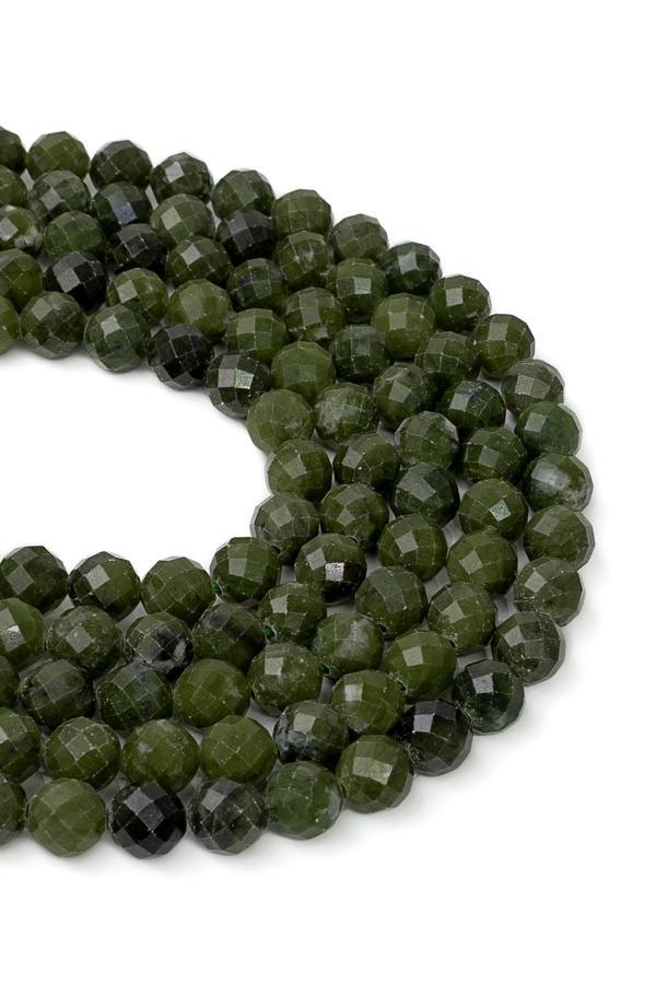 8 MM Faset Kesim Kanada Yeşim Taşı Dizi - Image 1