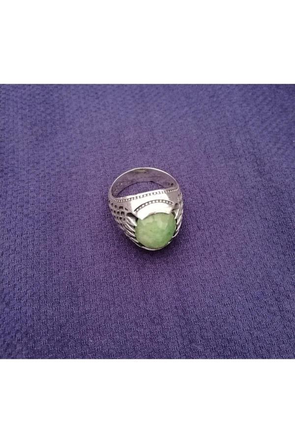 Mutluduvarlar Erkek Gümüş Yüzük Erkek Zümrüt Yüzük Erkek Yüzük - Image 1