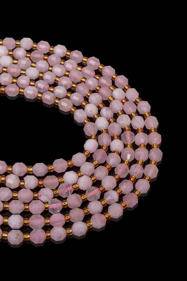 6x5 MM Pembe Kuvars Taşı Dizi - Image 1