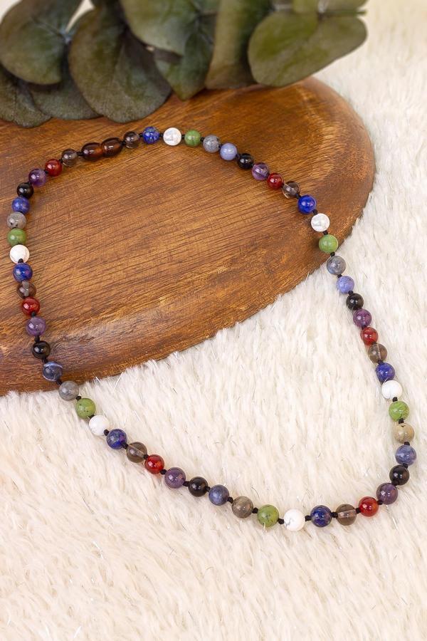 Öğrenci Başarı Kolyesi Ametist Havlit Akik Sodalit Yeşim Dumanlı Kuvars Labradorit Taşı - Image 1