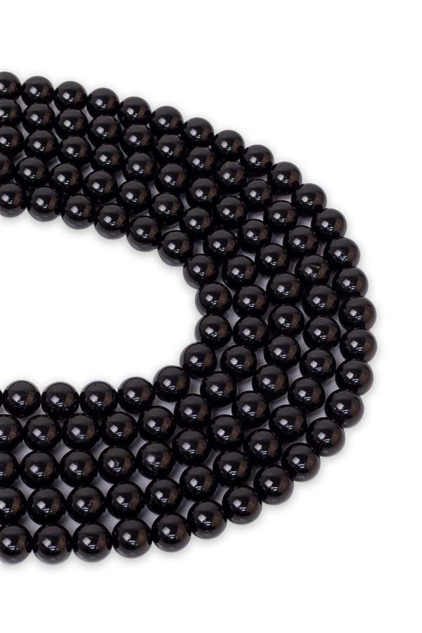 6 MM Siyah Turmalin Taşı Dizi - Image 1