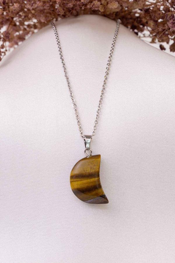 Ay Kaplan Gözü Taşı Kolye - Image 1