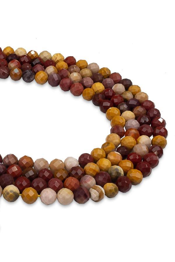 8 MM Faset Kesim Monkay Jasper Doğal Taş Dizi - Image 1