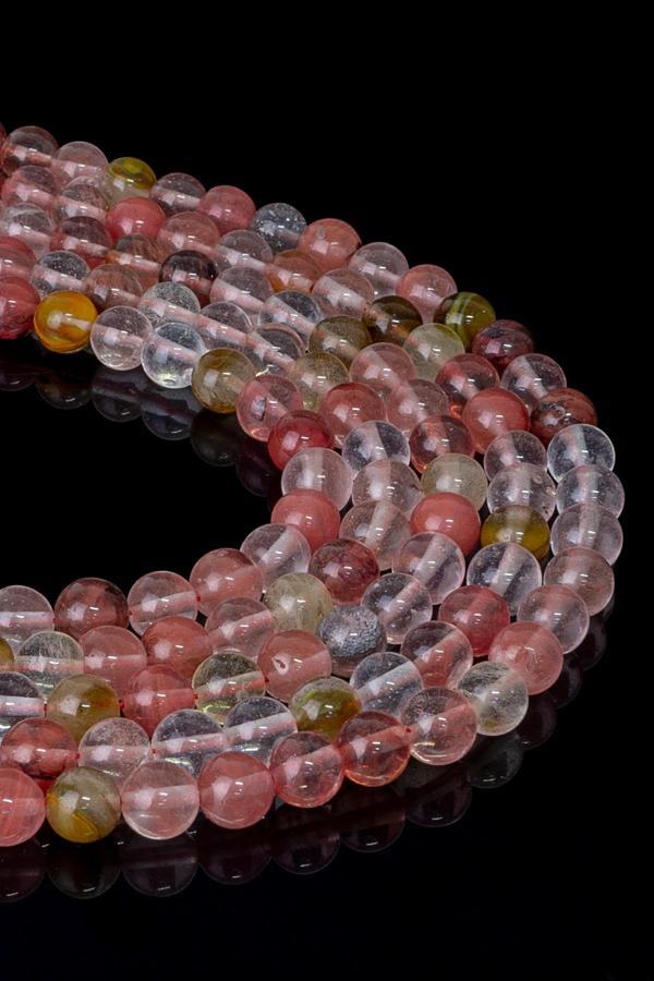 8 MM Gül Kuvars Taşı Dizi - Image 1