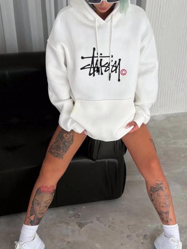 MDB Üç İplik Kapşonlu Baskılı weathirt  Beyaz - Image 1