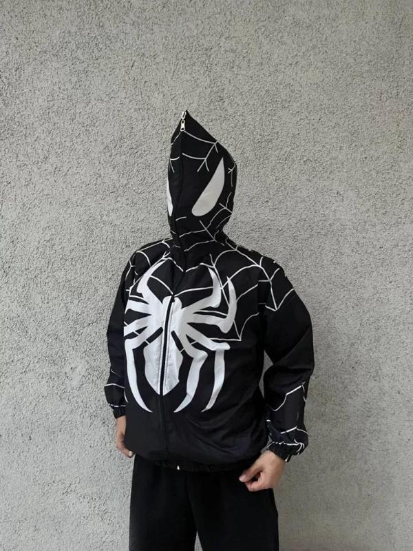 MDB Unisex Uzun Kollu Kapşonlu Rüzgarlik  iyah - Image 1