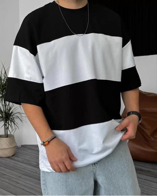 MDB Unisex Bisiklet Yaka Parçalı Thirt  iyah - Image 1