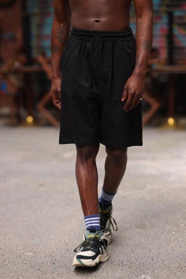 MDB Erkek İki İplik Cepli Şort  iyah - Image 1