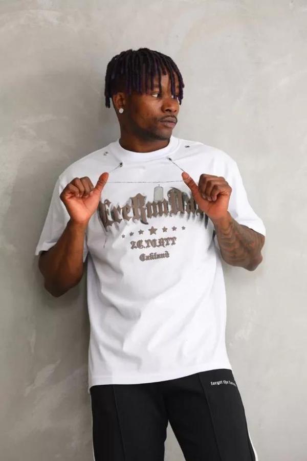 MDB Unisex Oversize Kolye Dahil Thirt  Beyaz - Image 1