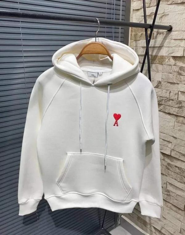 MDB Unisex Kapşonlu Baskılı weetshirt  Beyaz - Image 1