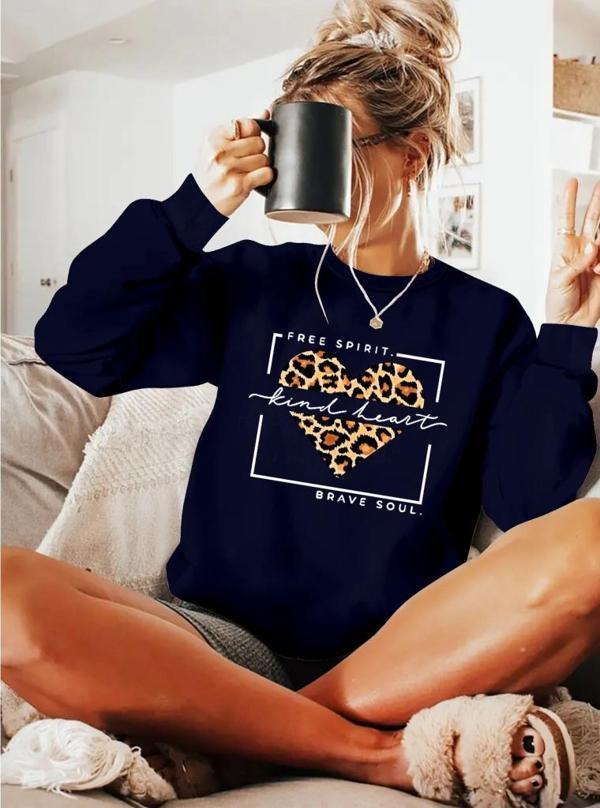 MDB Kadın Uzun Kollu Bisiklet Yaka Desenli Viskon Iki Iplik Bluz - Image 1