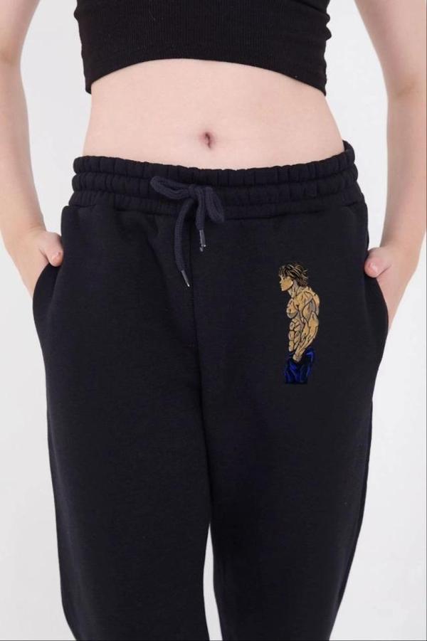 MDB astikli Üç İplik Baskılı Eşofman Pantolon  acivert - Image 1