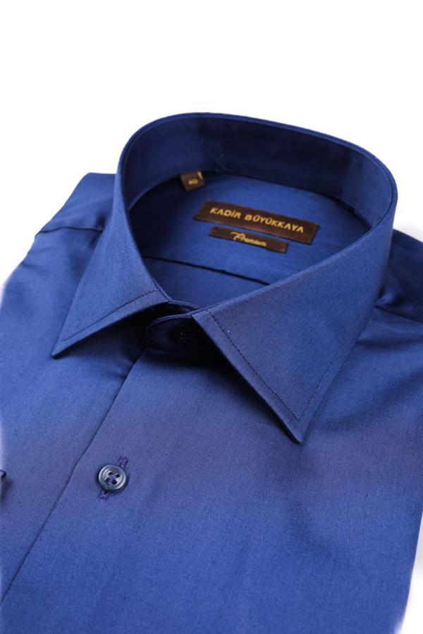 Klasik Yaka Slim Fit %100 Pamuk Erkek Gömlek-KAV4202S - Image 1