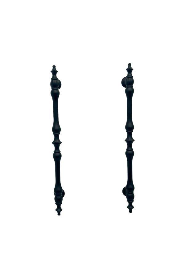 Şehzade Mat Siyah Mobilya Dolap Mutfak Çekmece Kulpu 224 Mm ( 22.4 Cm ) 5 Adet - Image 1