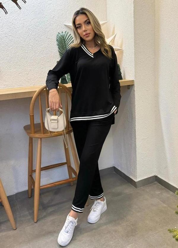 MDB Kadın Yeni ezon Uzun Kollu Ribana Detay Ikili Takım - Image 1