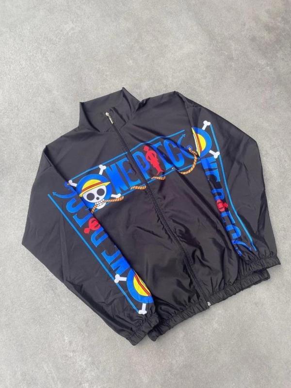 MDB Unisex Fermuarlı Dijital Baskılı Rüzgarlik  iyah - Image 1