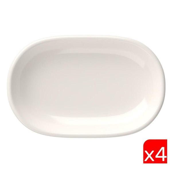 Tabak Evi Porselen Magnus Oval Kayık Tabak 18x11x2,50cm 4 LÜ - Image 1