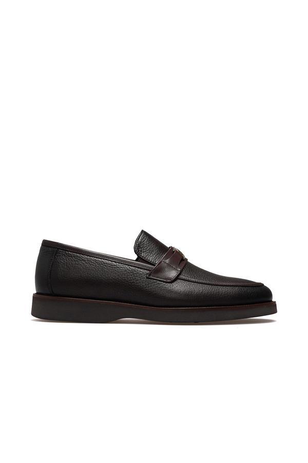 Erkek Hakiki Deri Loafer Hafif Ayakkabı 25k 119569 M Kahve - Image 1