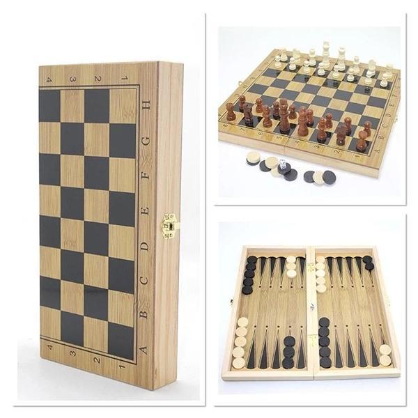 Ahşap Satranç Ve Tla Seti Alk4234 - Image 1