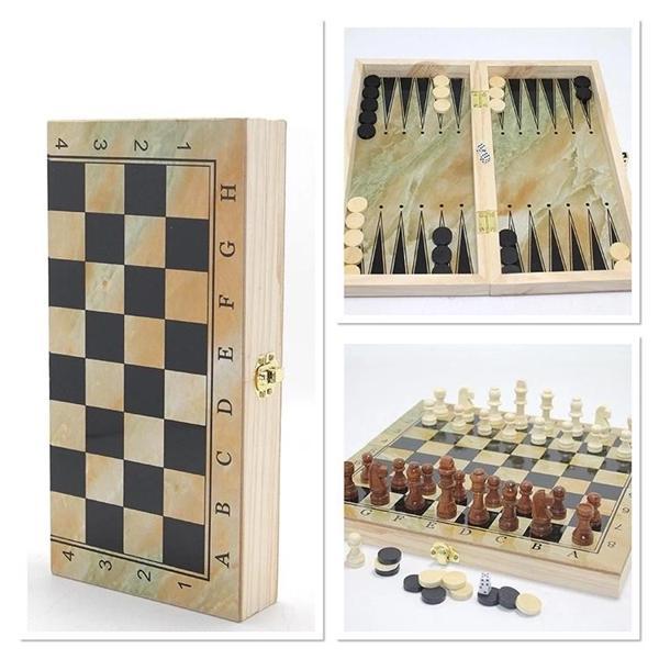 Ahşap Satranç Ve Tla Seti Alk4237 - Image 1