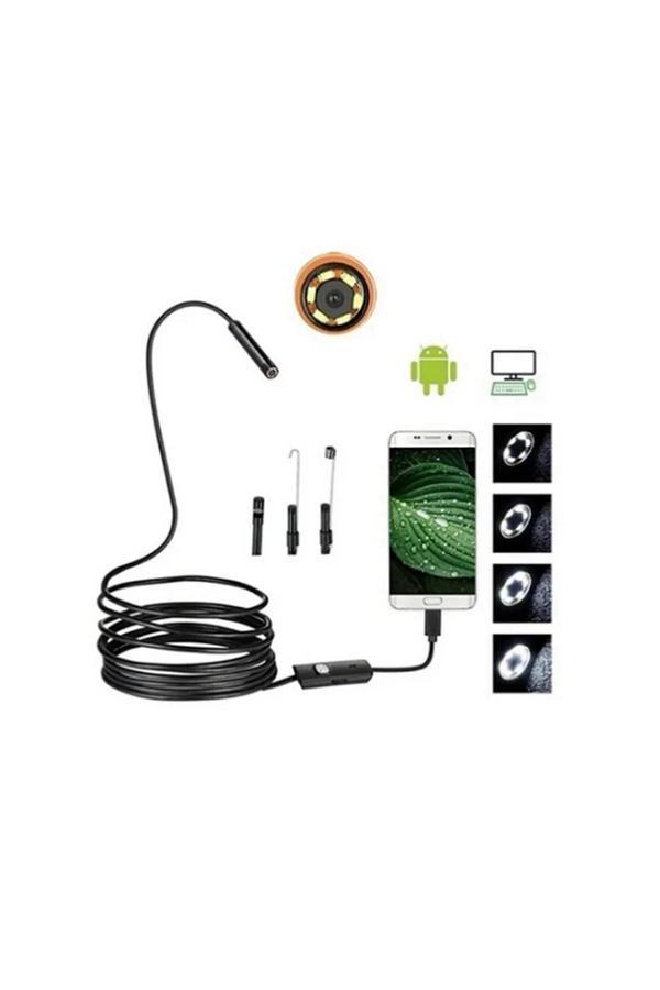 Endoskop Yılan Video Kamera Led’li 5 Metre 7 Mm Sert Kablo Yüksek Kaliteli Stereo - Image 1