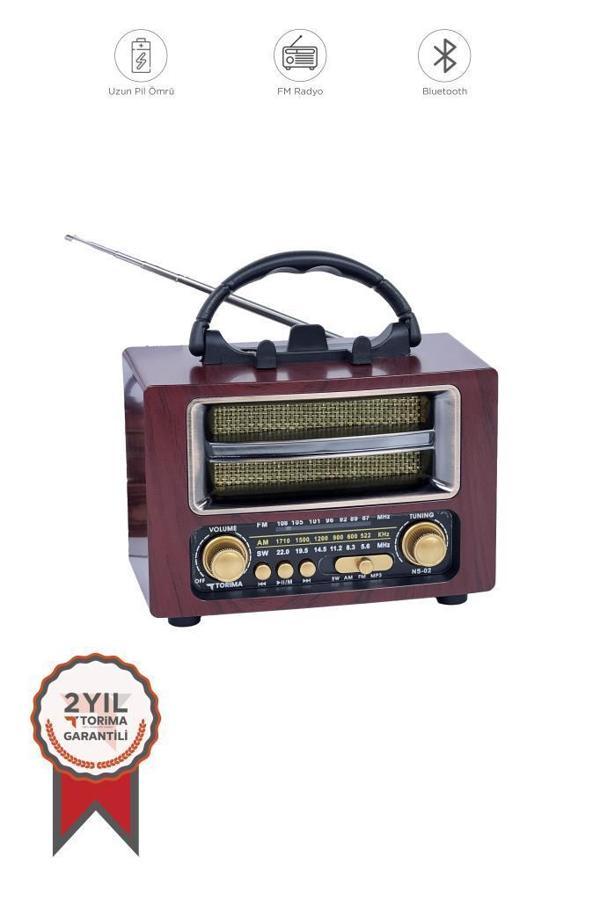 Torima Ns-02 Brown Nostajik Radyo Bluetooth Hoparlör  - Image 1