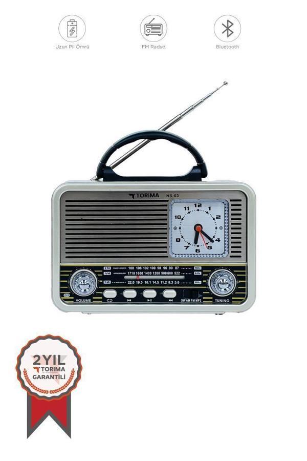 Torima Ns-03 Gold Nostajik Radyo Bluetooth Hoparlör  - Image 1