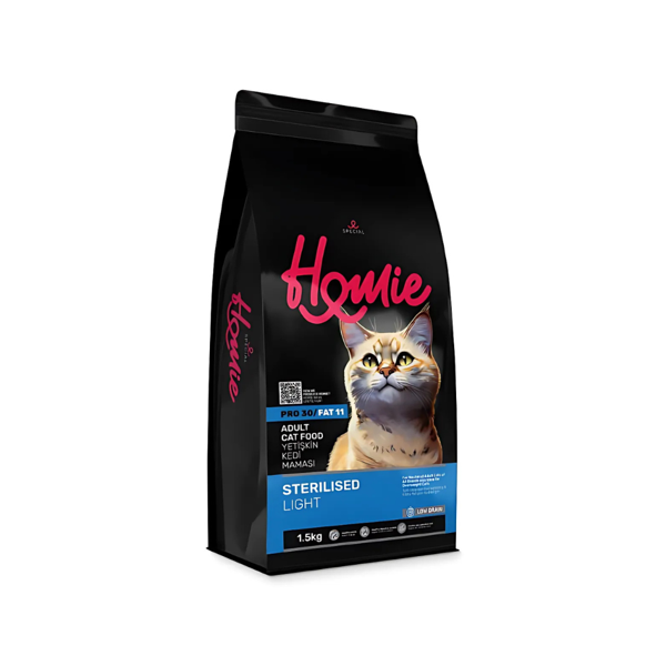 Homie Special Düşük Tahıllı Sterilised Light Tavuklu Kısırlaştırılmış Kedi Maması 1,5 Kg (3 Adet) - Image 1