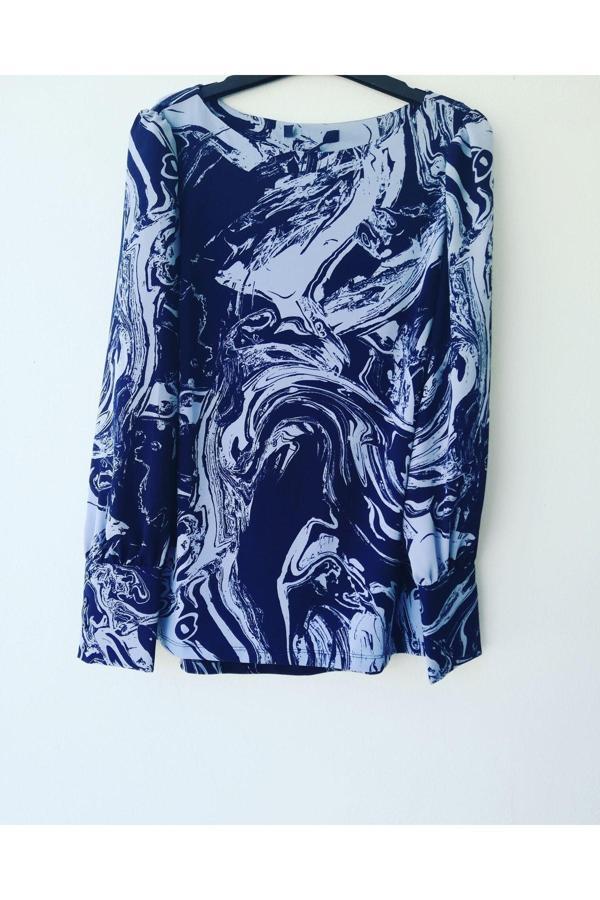 Akkanat Butik Kadın Desenli Bluz - Image 1