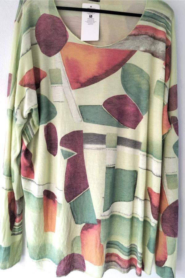 Akkanat Butik Kadın Desenli Flarlı Tunik & Bluz - Image 1