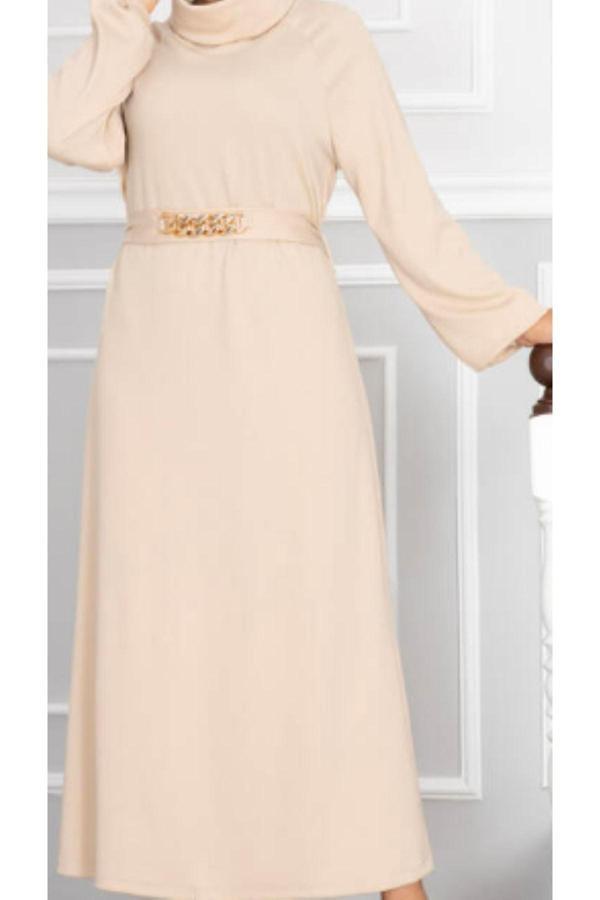 Akkanat Butik Kadın Uzun Boğazlı Elbise - Image 1