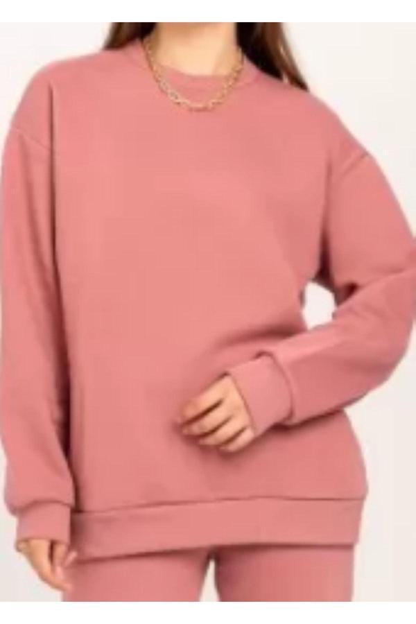 Akkanat Butik Kadın Şardonlu 3 Iplik Sweatshirt - Image 1