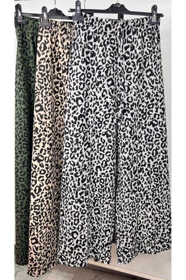 Akkanat Butik Kadın Kaşe Beli Lastikli Palazzo Pantolon (1Adet) - Image 1