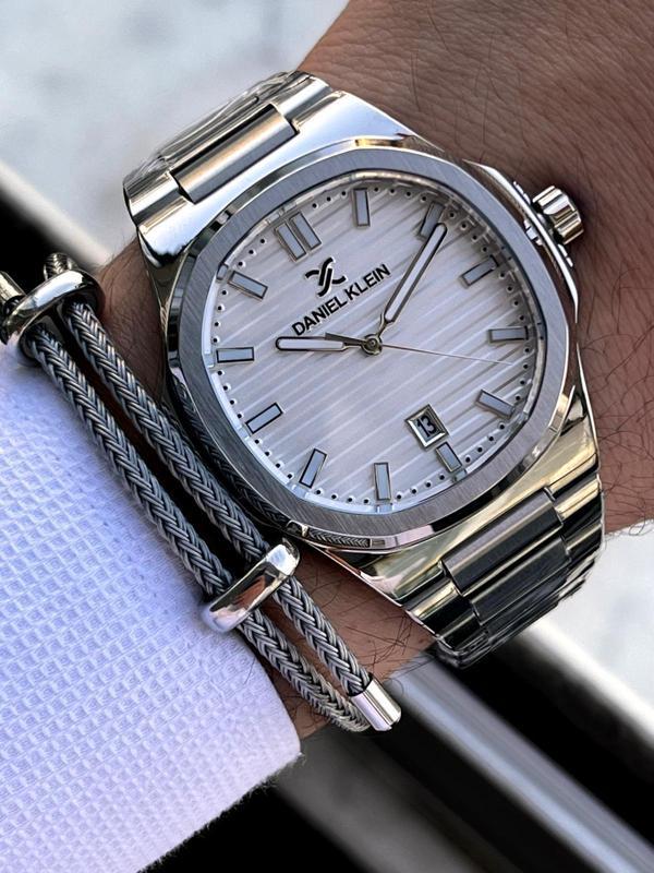 Daniel Klein İtalyan Model Bileklik Hediyeli Çelik Kordon 3 Atm 2 Yıl Garantili Erkek Kol Saati MX01 - Image 1
