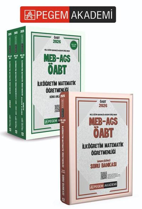 PEGEM AKADEMİ 2026 MEB AGS ÖABT İlköğretim Matematik Konu Anlatımlı (3 Kitap) + 2026 MEB AGS ÖABT İl - Pegem Akademi Yayıncılık - Image 1