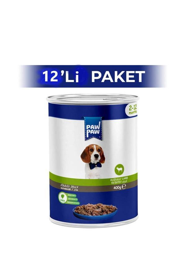 (KLASSMAMA)Jelly Kuzulu Yavru Köpek Konserve Maması 400 gr 12 Adet - Image 1