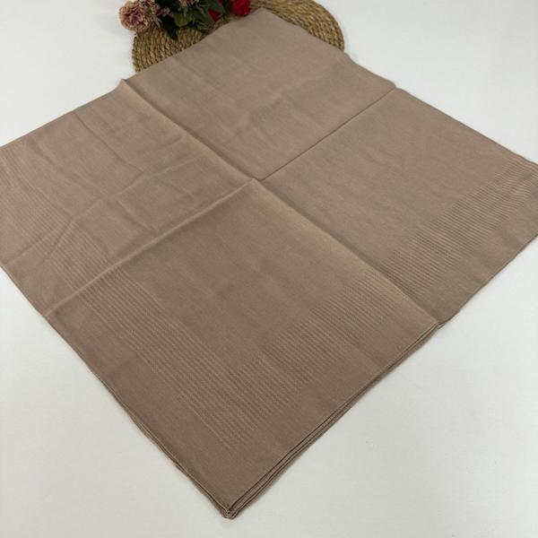 Miray 120 cm Pano Pamuk Eşarp  Vizon BYA0220 - Image 1